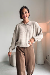 Linsey polo pull beige