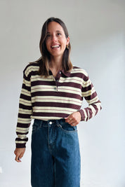 Axelle polo bruin