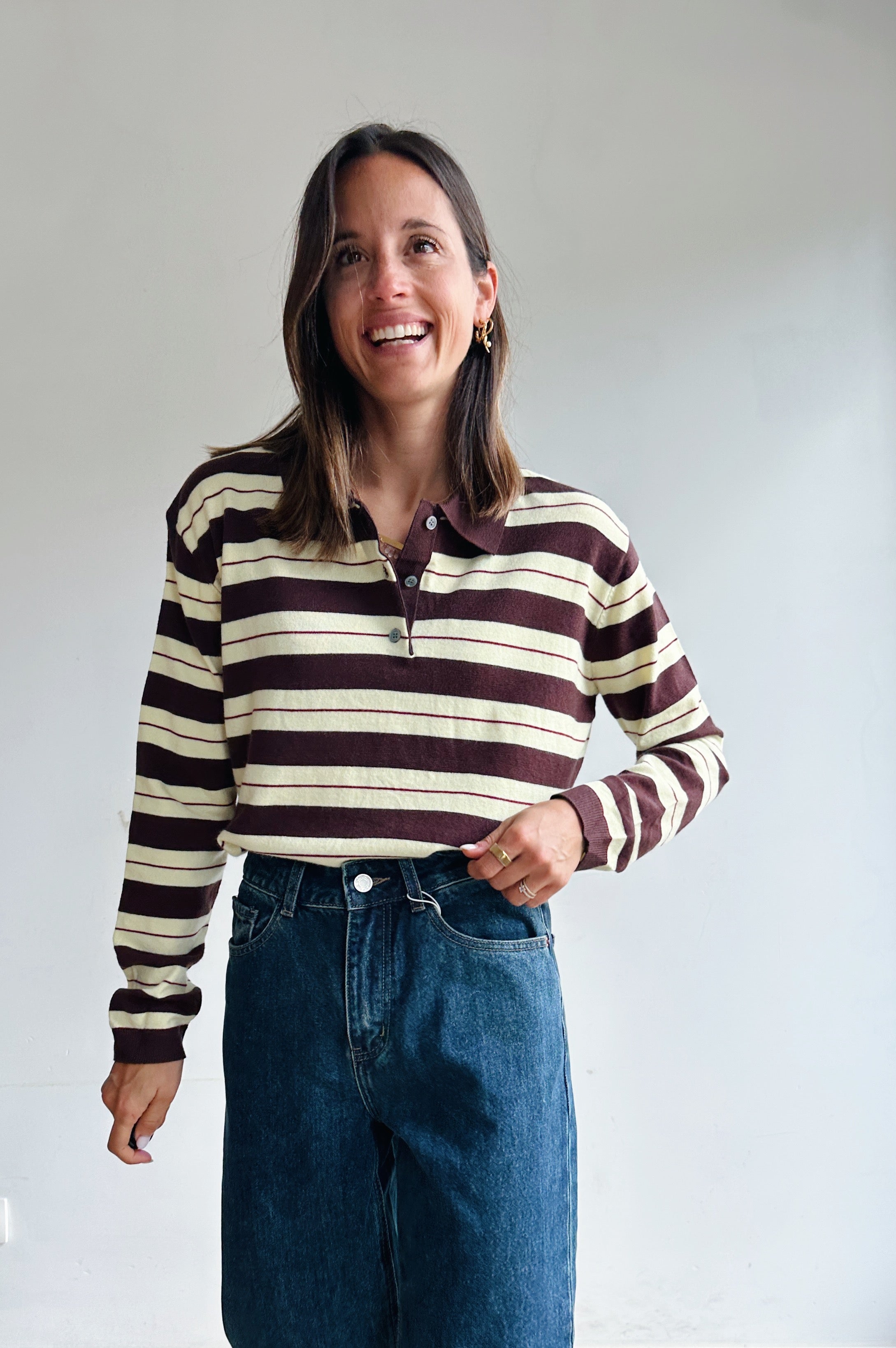 Axelle polo bruin