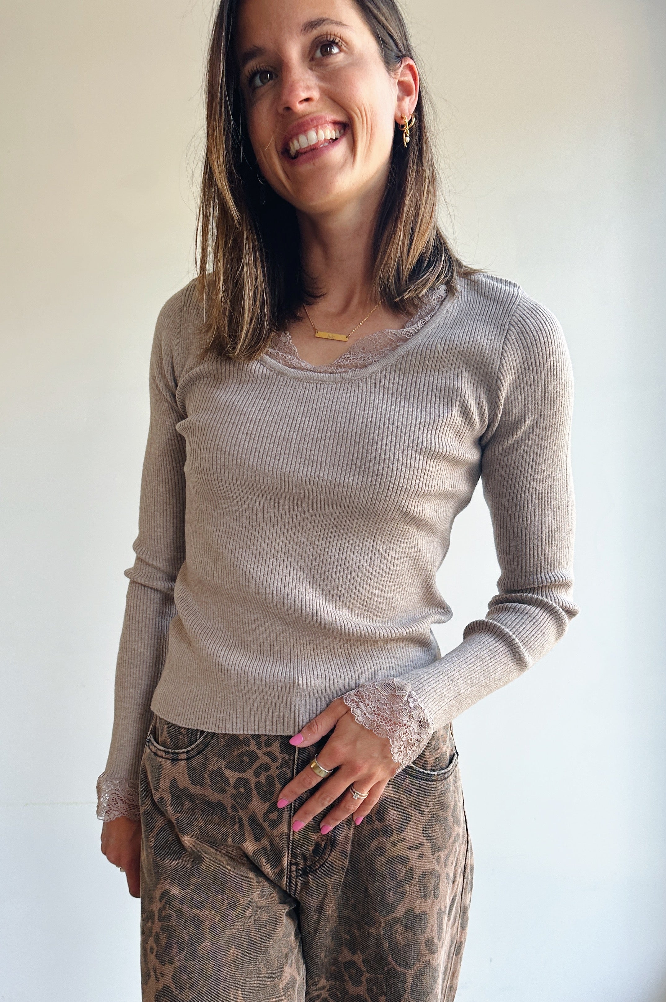 Elise top beige
