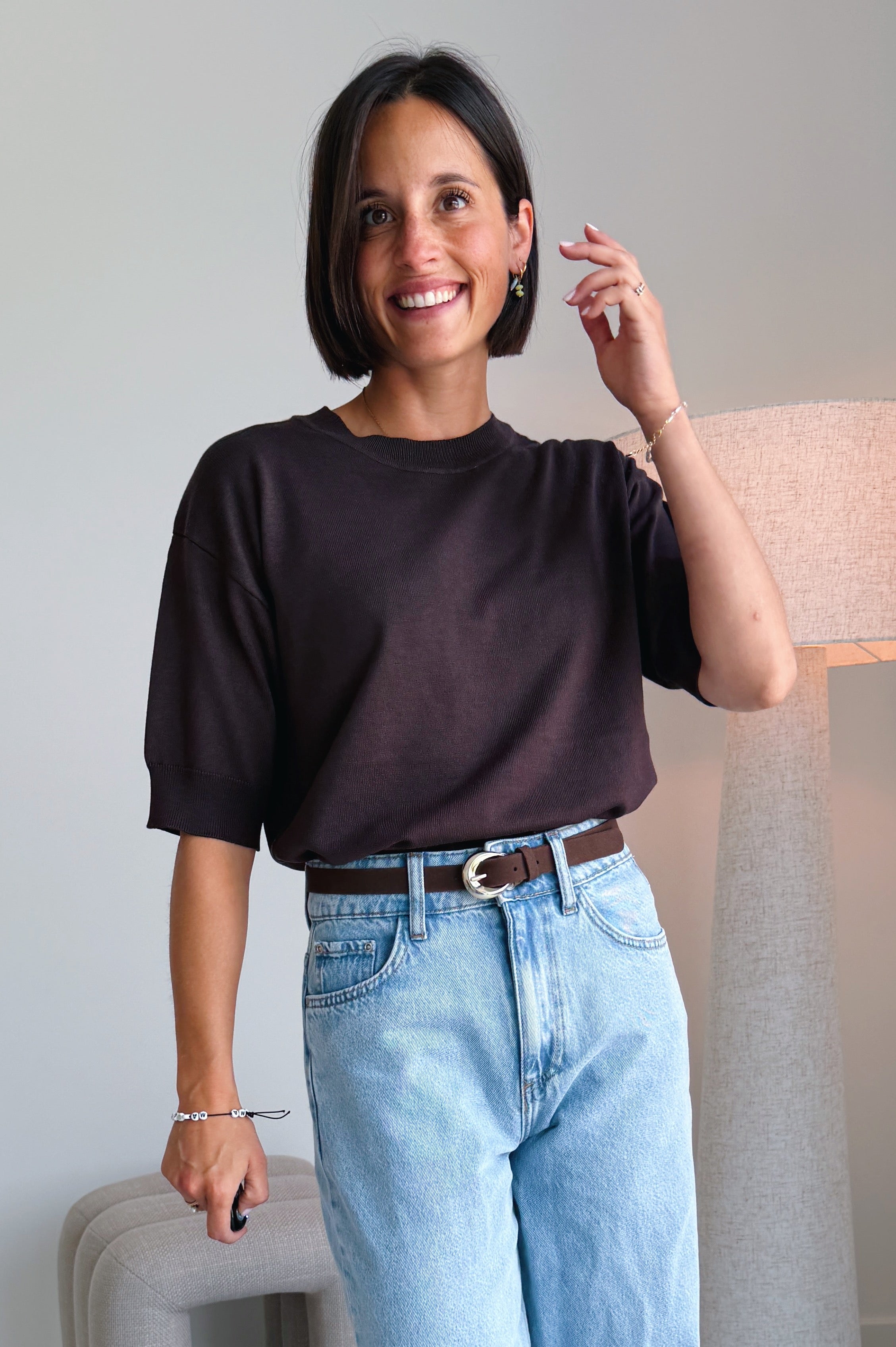 Morla t-shirt dark chocolate