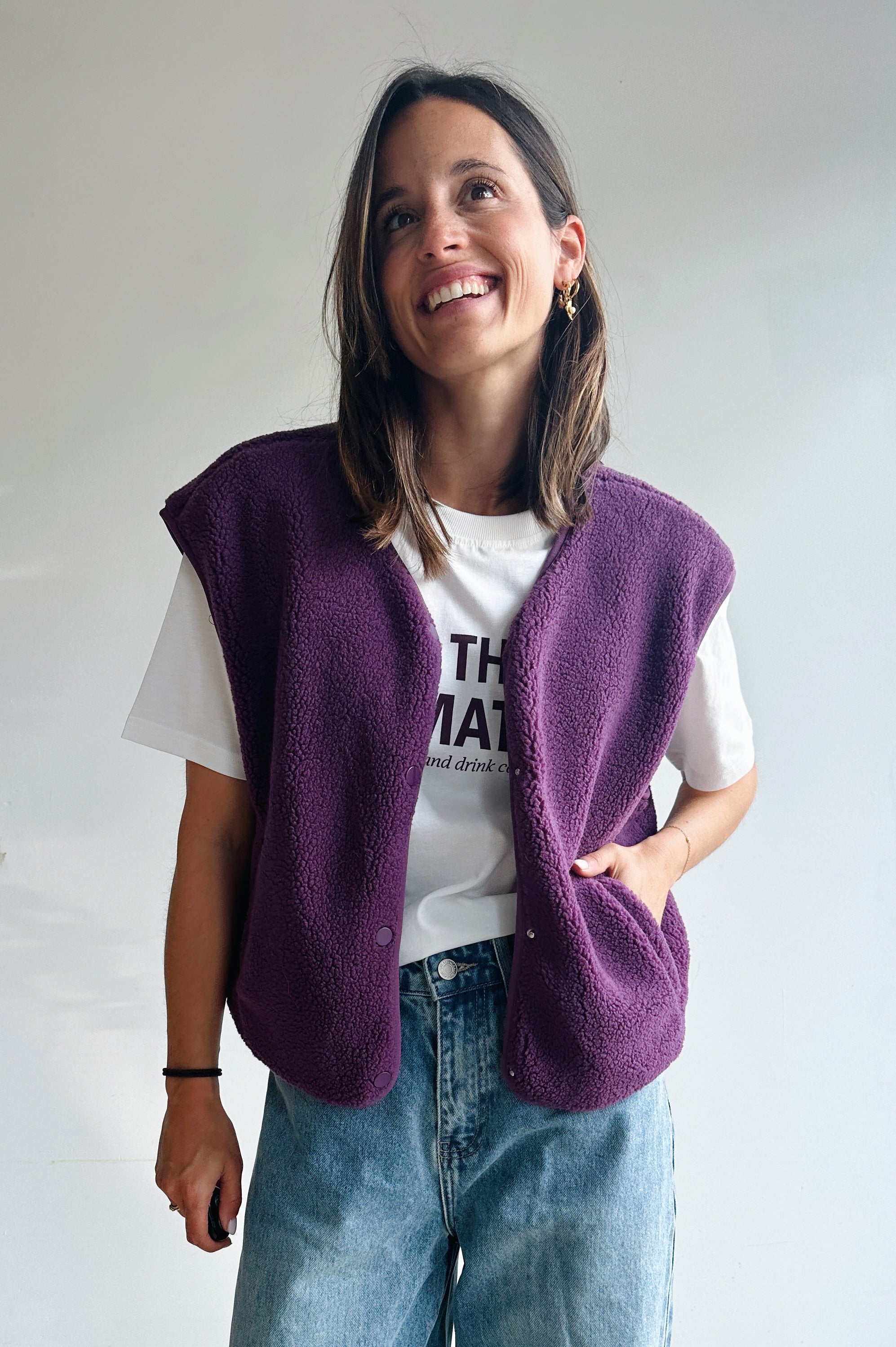 Willa gilet aubergine