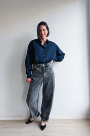 KAross barrel jeans grijs