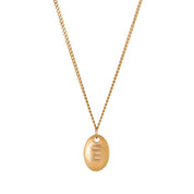 Letter charm goud dots