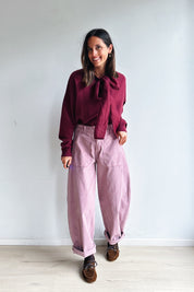 Bo barrel jeans roze corduroy