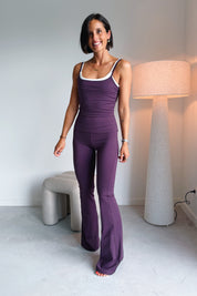 Bruna flared legging Mulberry Wine