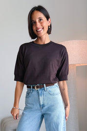 Morla t-shirt dark chocolate