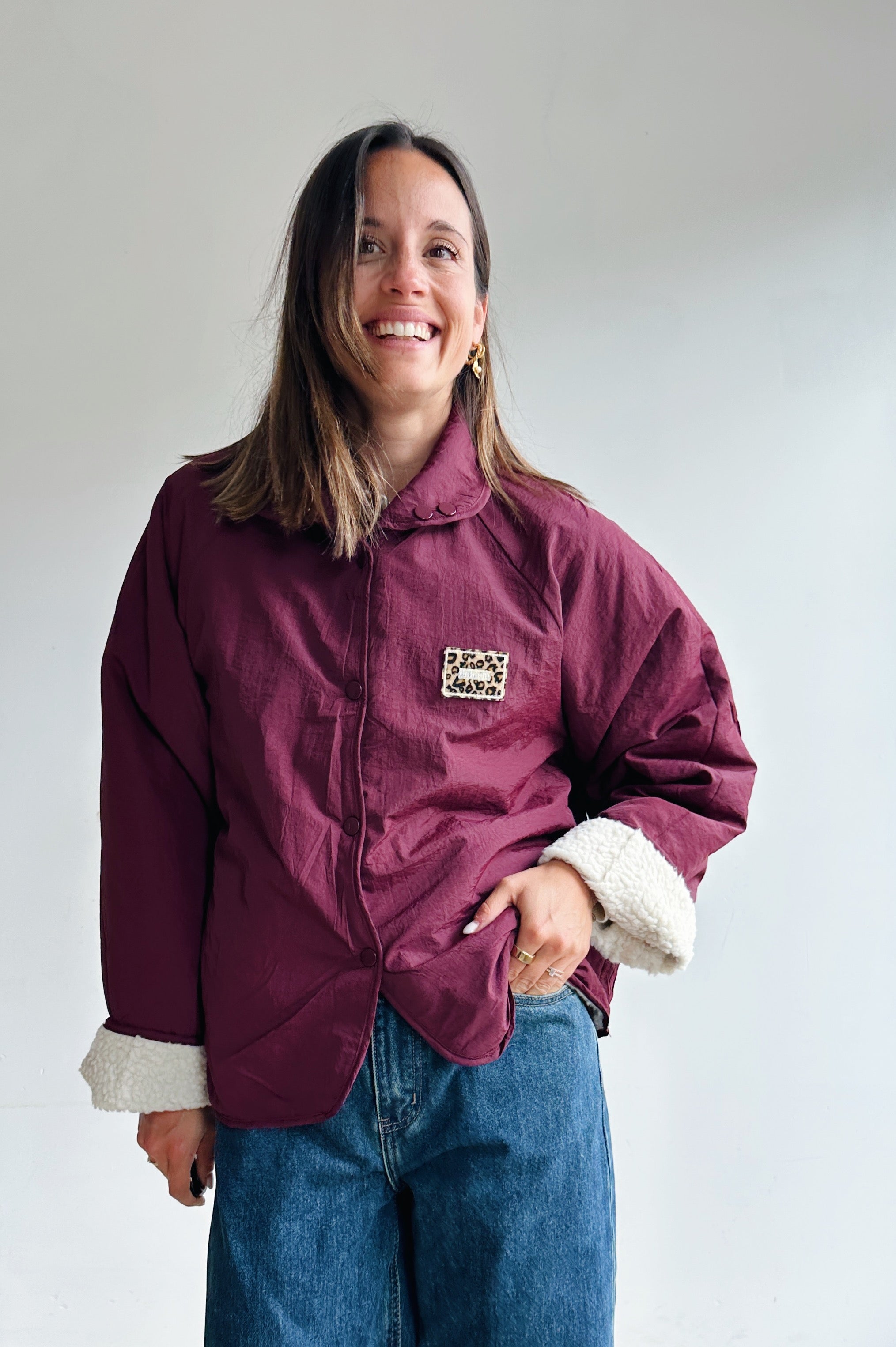 Lotta reversible jas bordeaux