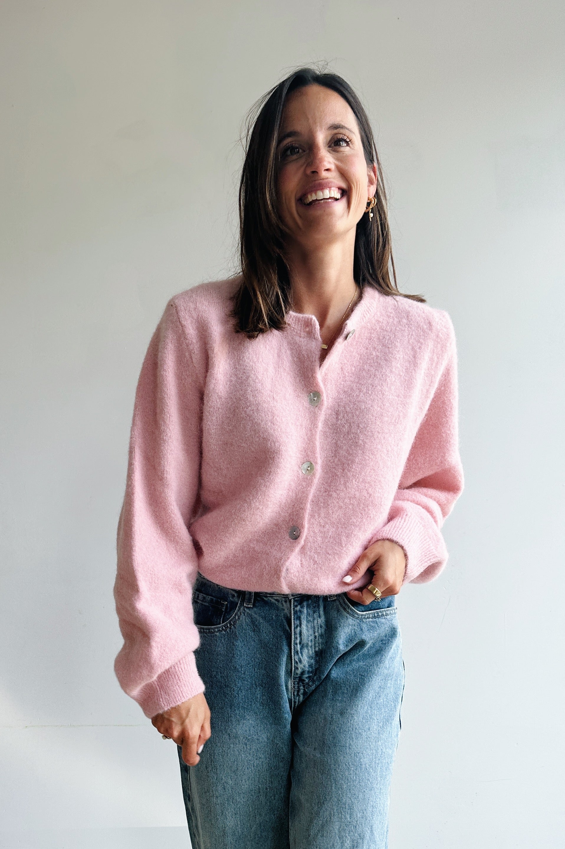 Emilia gilet roze