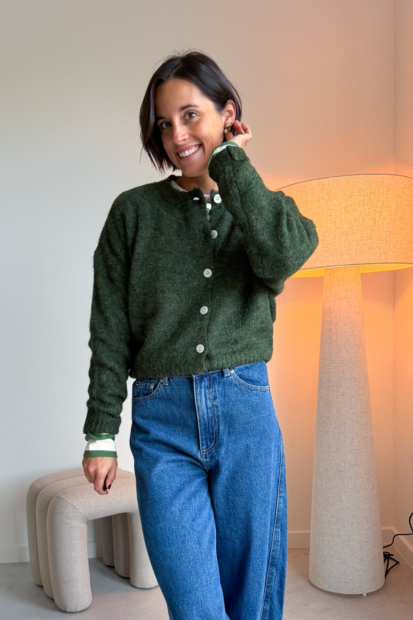 Yara gilet donker groen