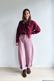 Bo barrel jeans roze corduroy
