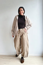 Bo barrel jeans beige corduroy