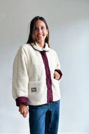 Lotta reversible jas bordeaux