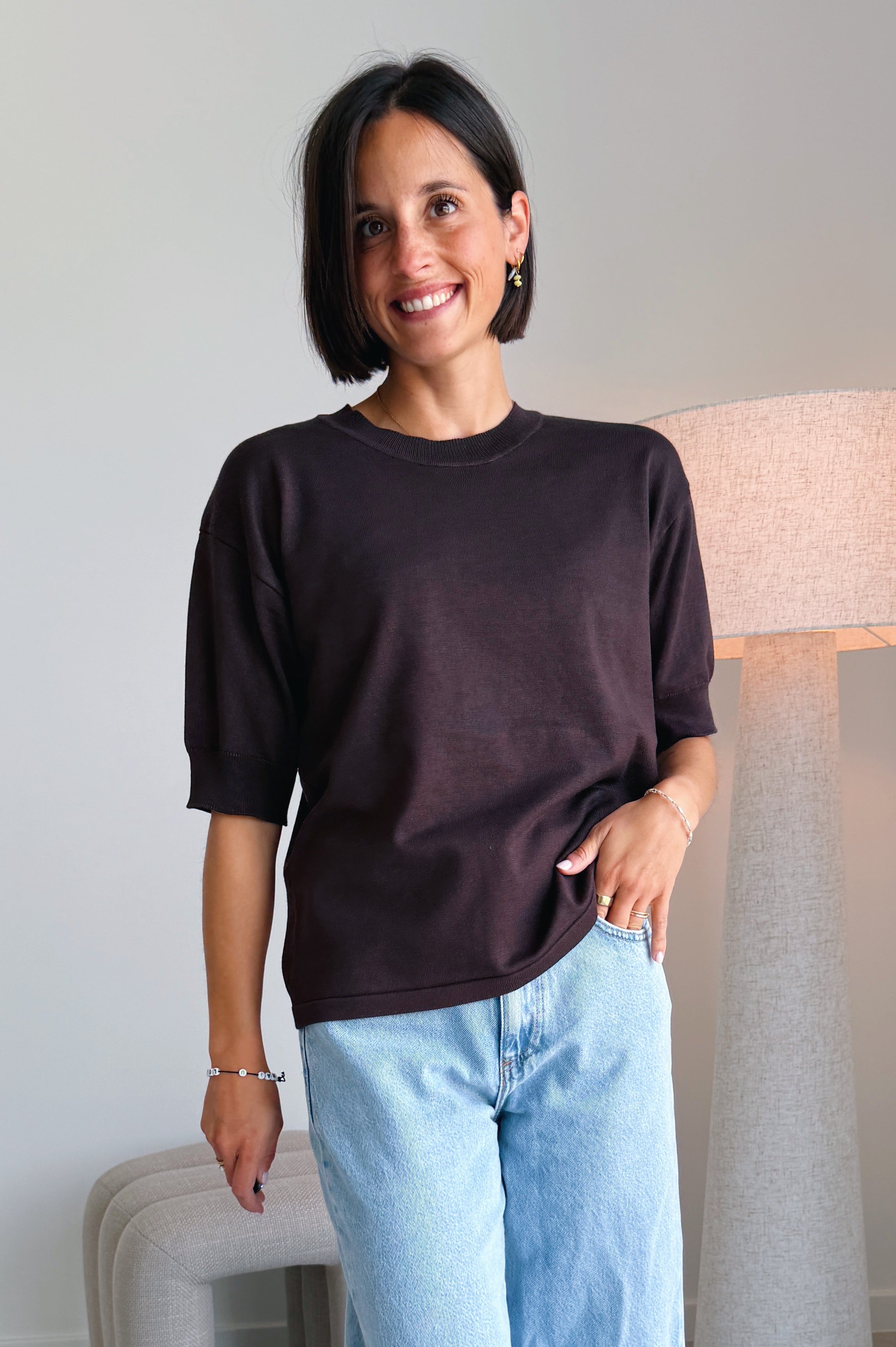 Morla t-shirt dark chocolate