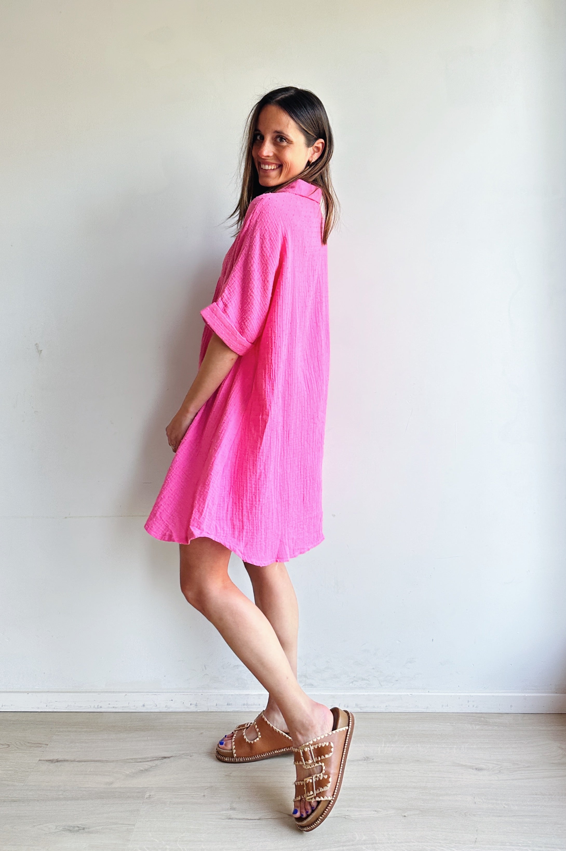 Lolo jurk fuchsia