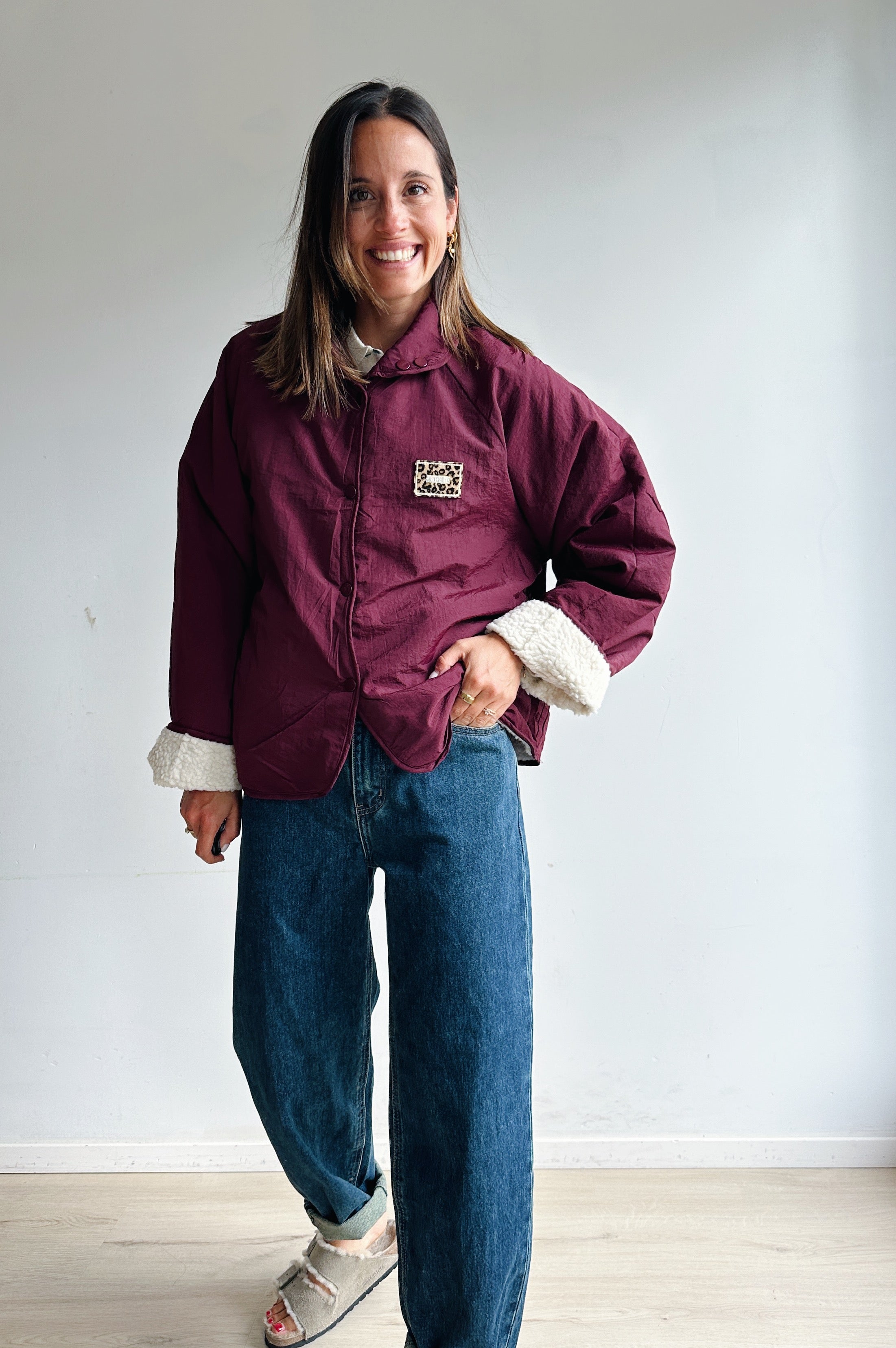Lotta reversible jas bordeaux