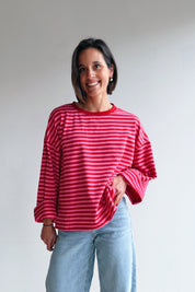 Liva longsleeve rood/roze