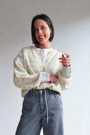 Vicky gilet grijs/geel