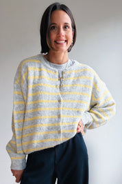 Vicky gilet grijs/geel