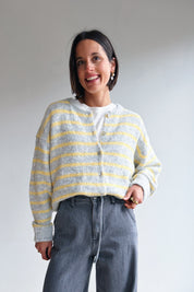 Vicky gilet grijs/geel