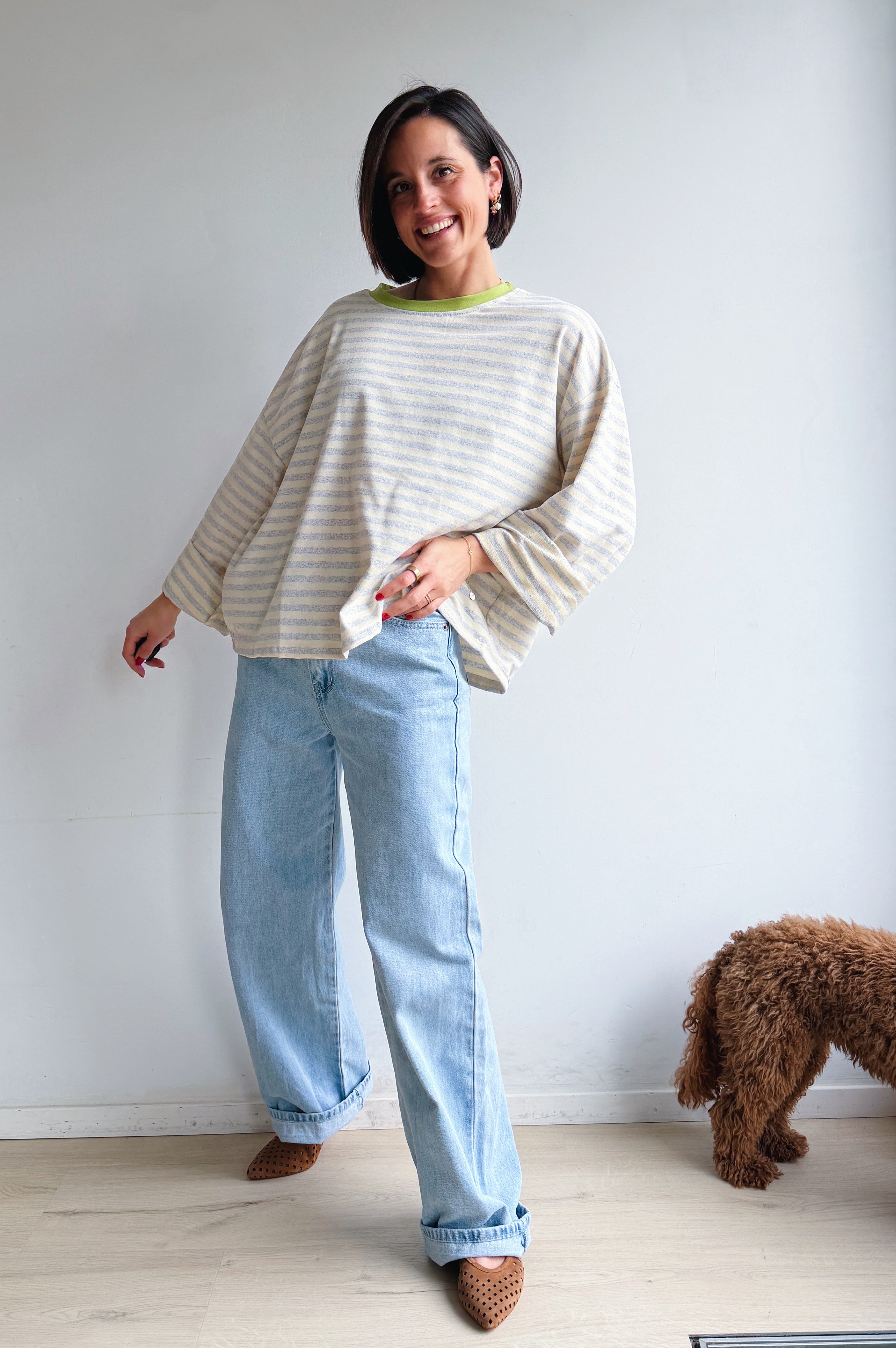 Lieva longsleeve grijs