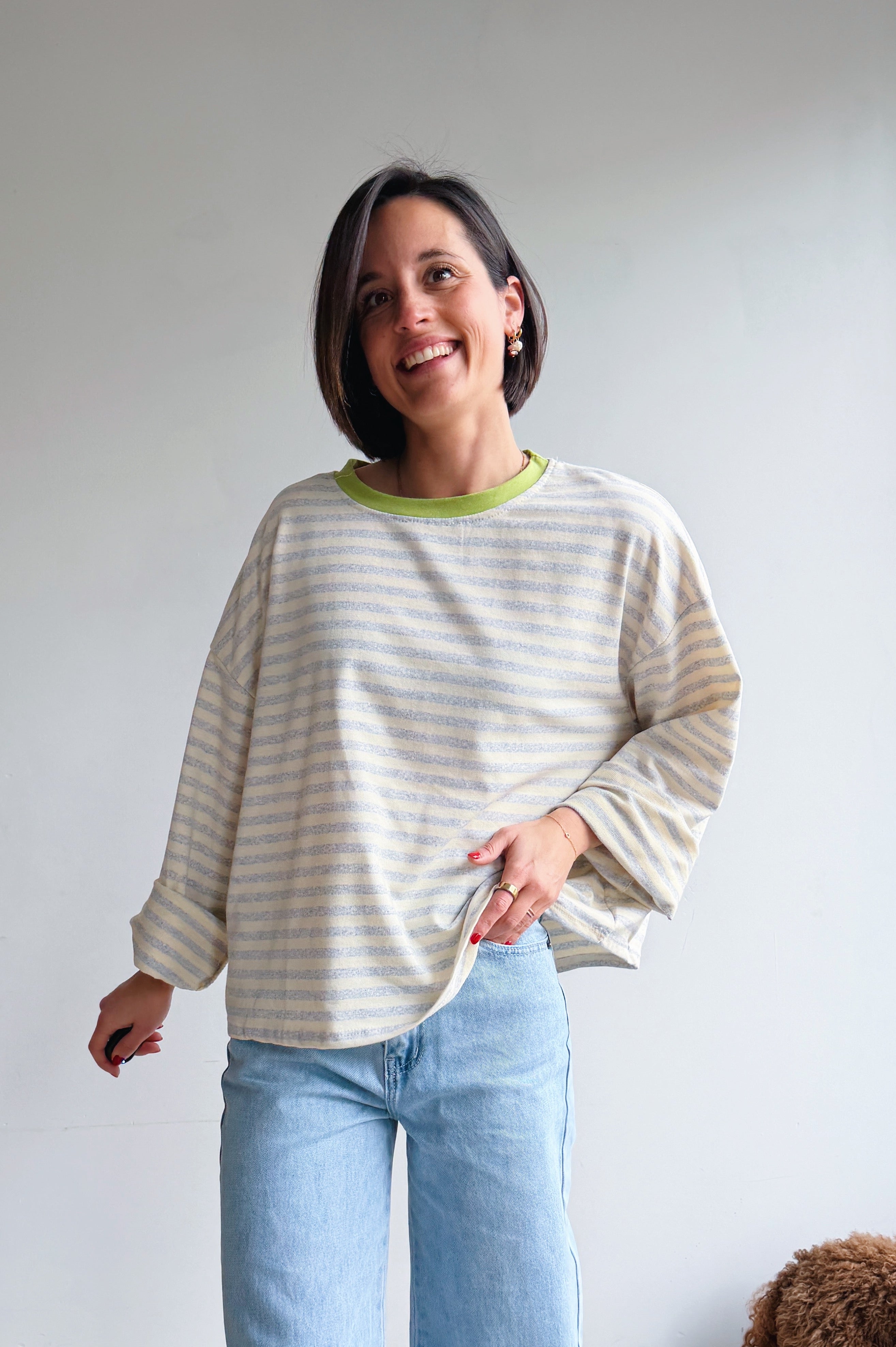 Lieva longsleeve grijs