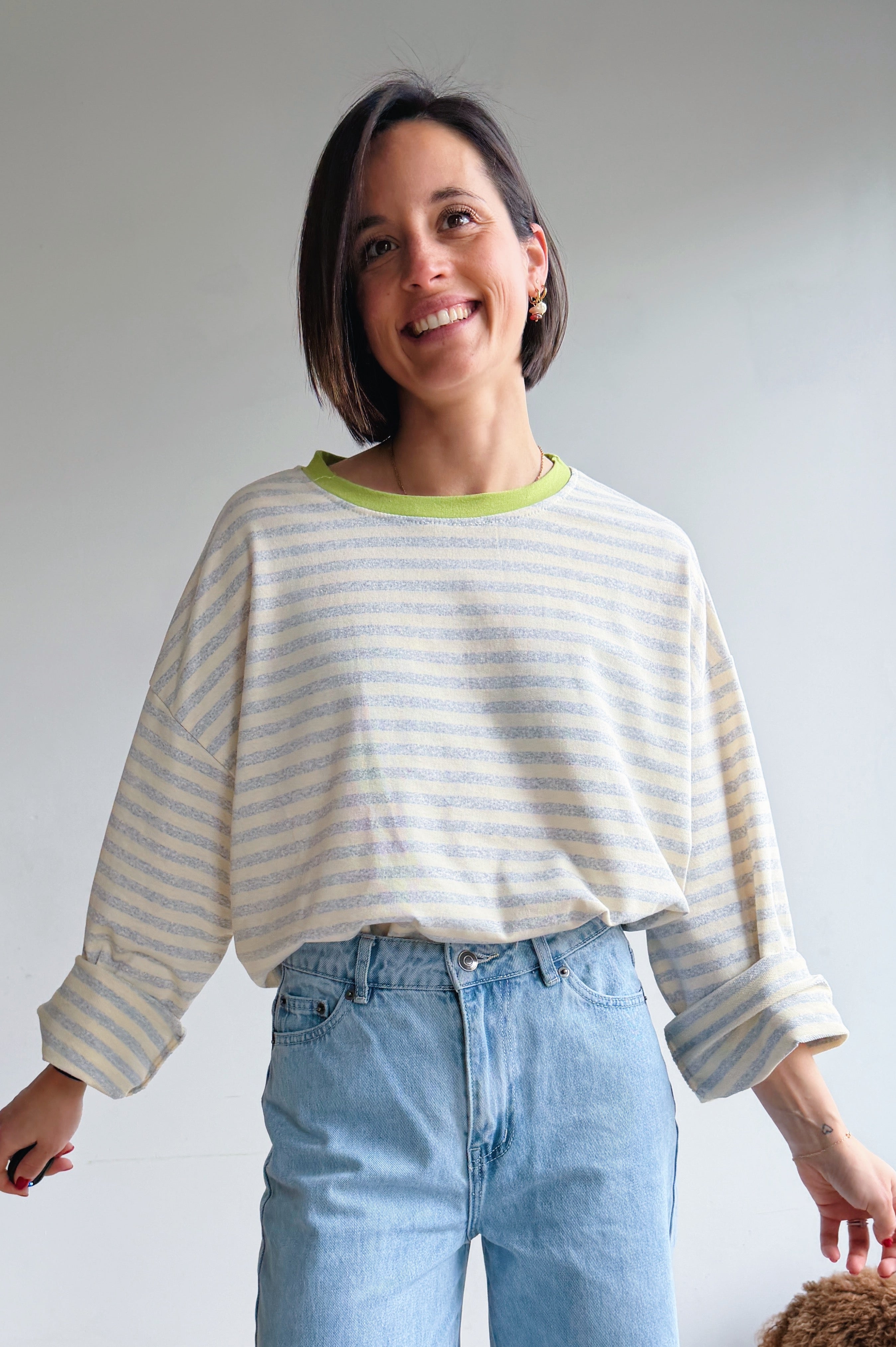 Lieva longsleeve grijs