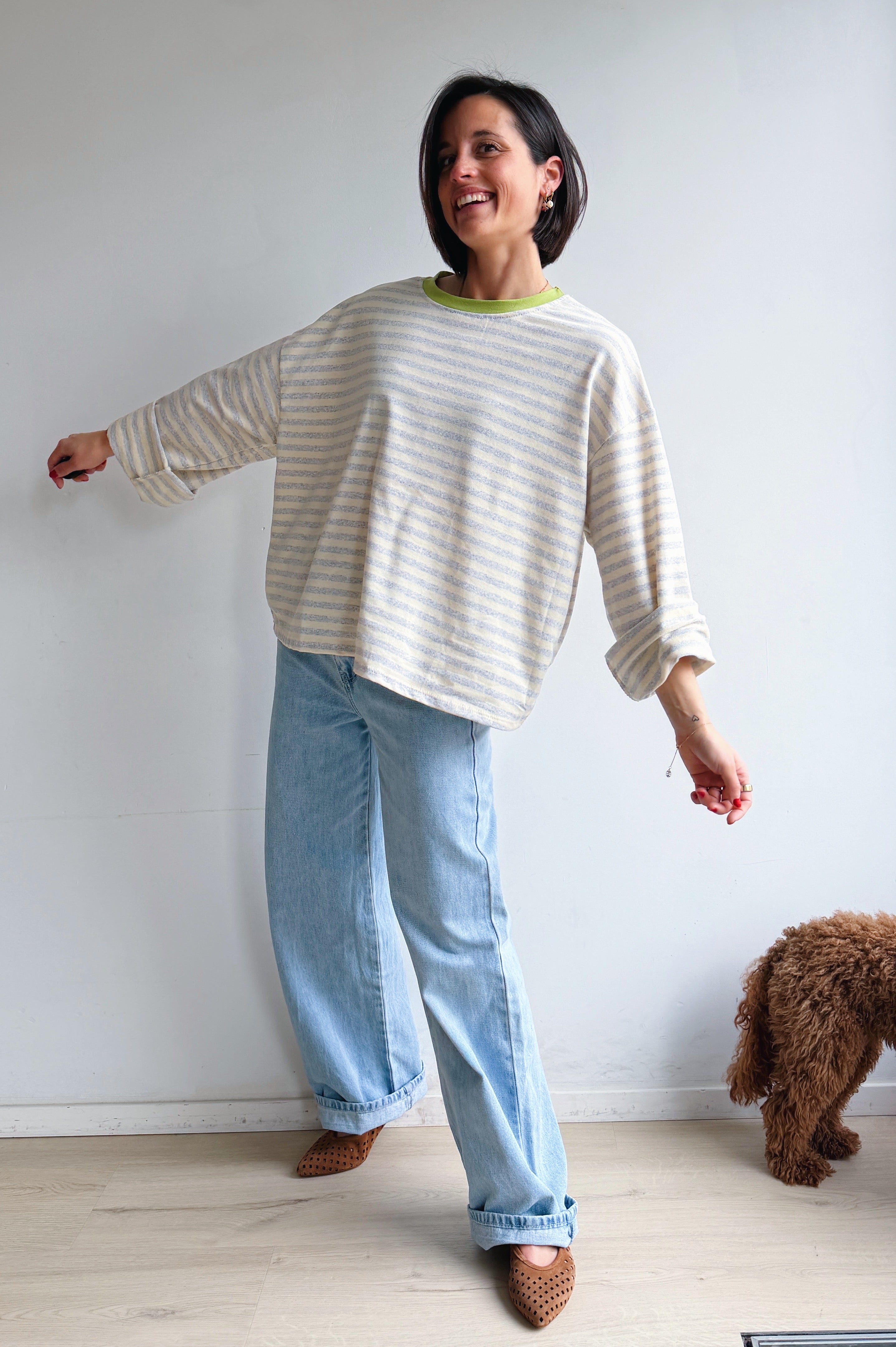 Lieva longsleeve grijs