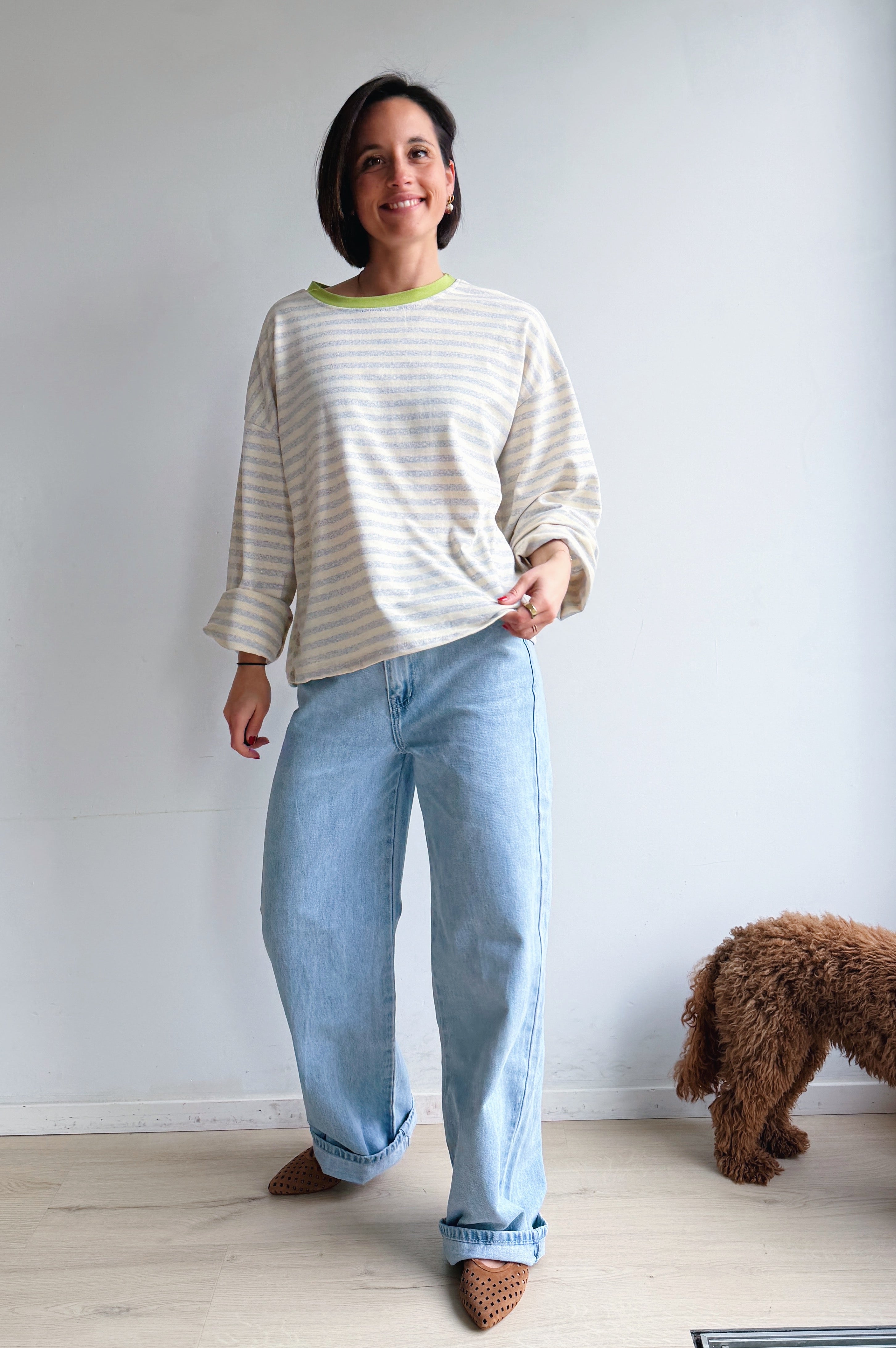 Lieva longsleeve grijs