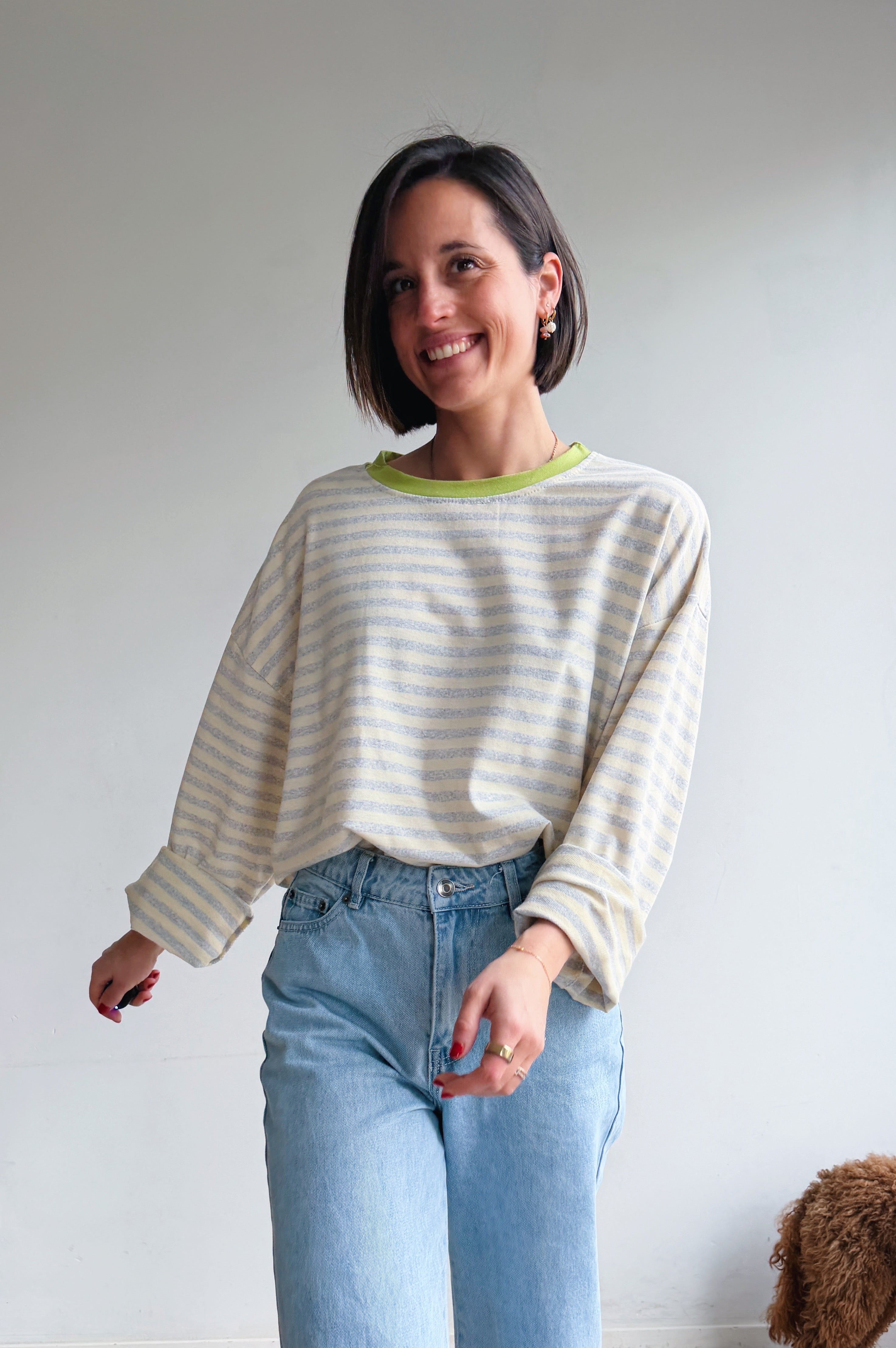 Lieva longsleeve grijs