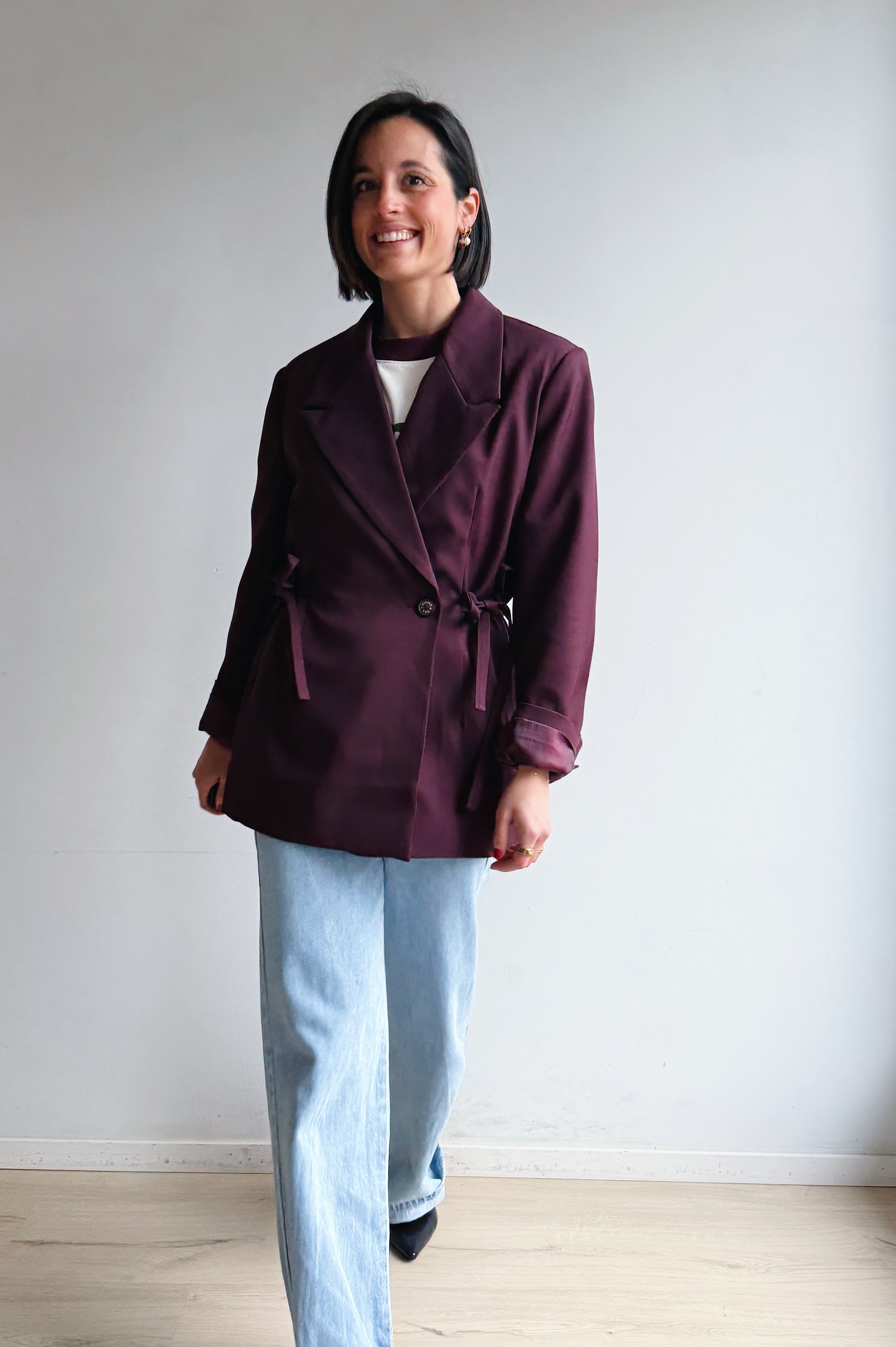 Anina blazer wijnrood