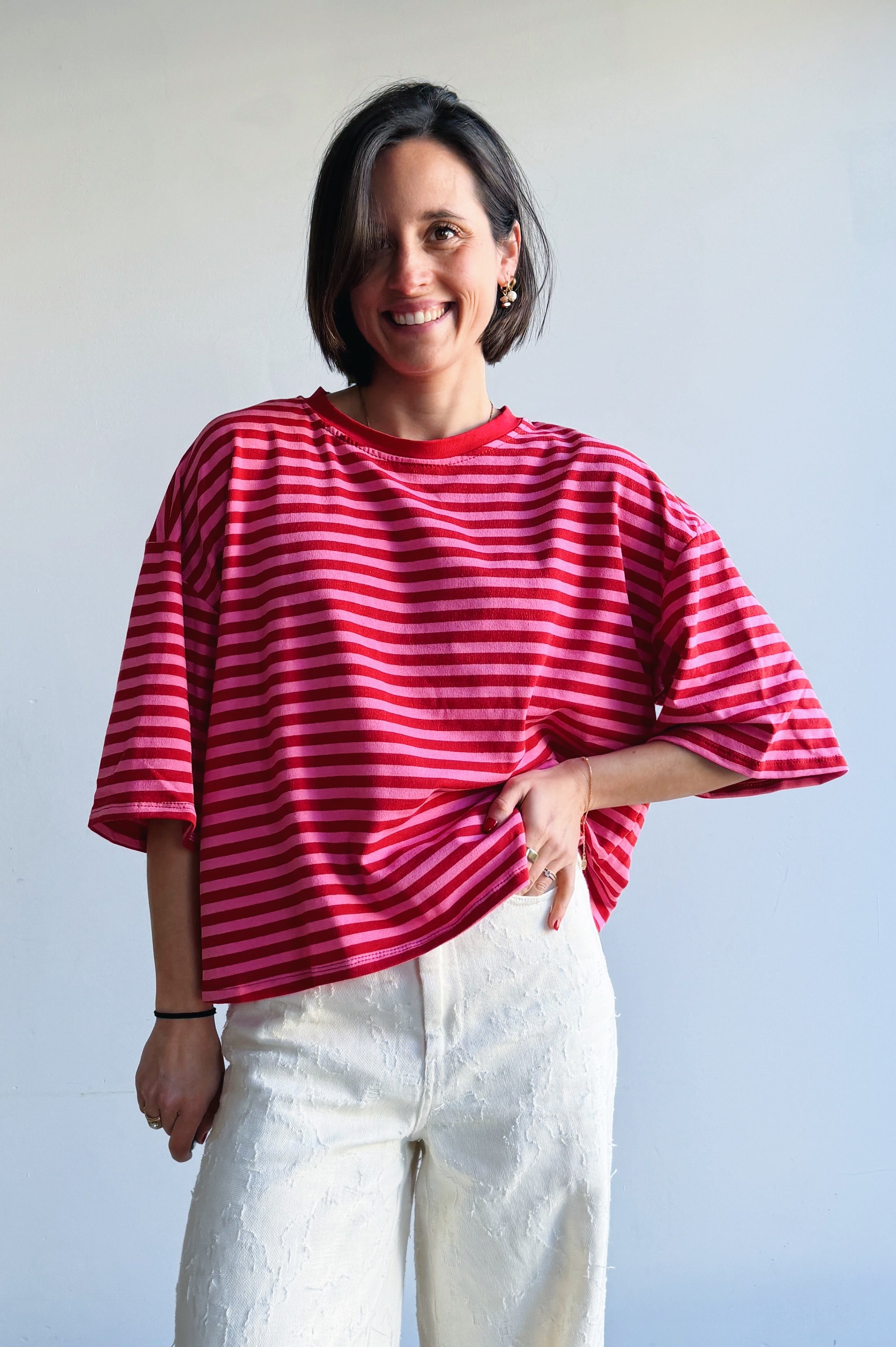 Liva t-shirt rood/roze