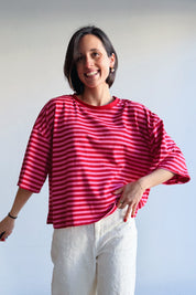 Liva t-shirt rood/roze