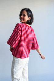 Liva t-shirt rood/roze