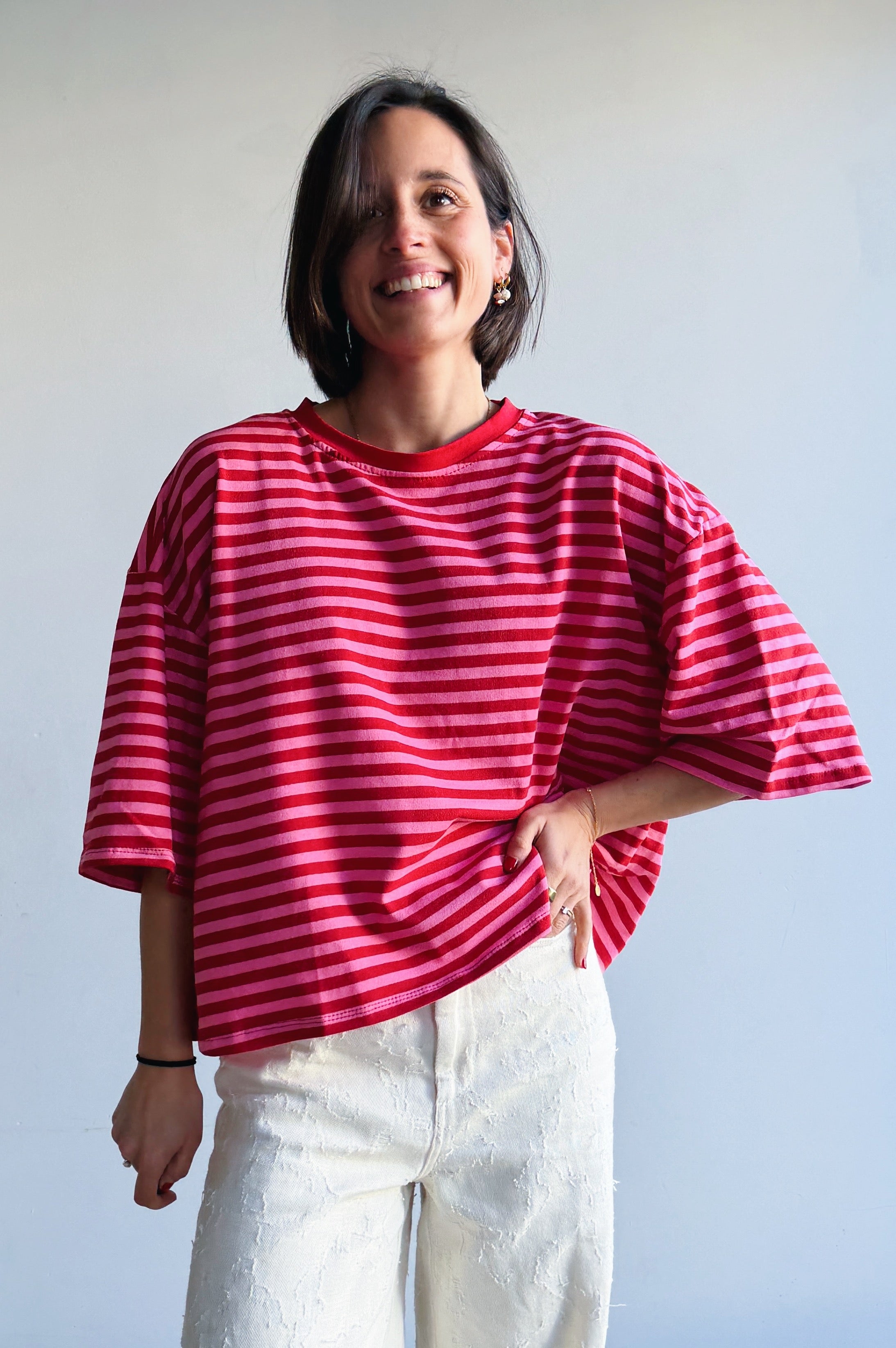 Liva t-shirt rood/roze