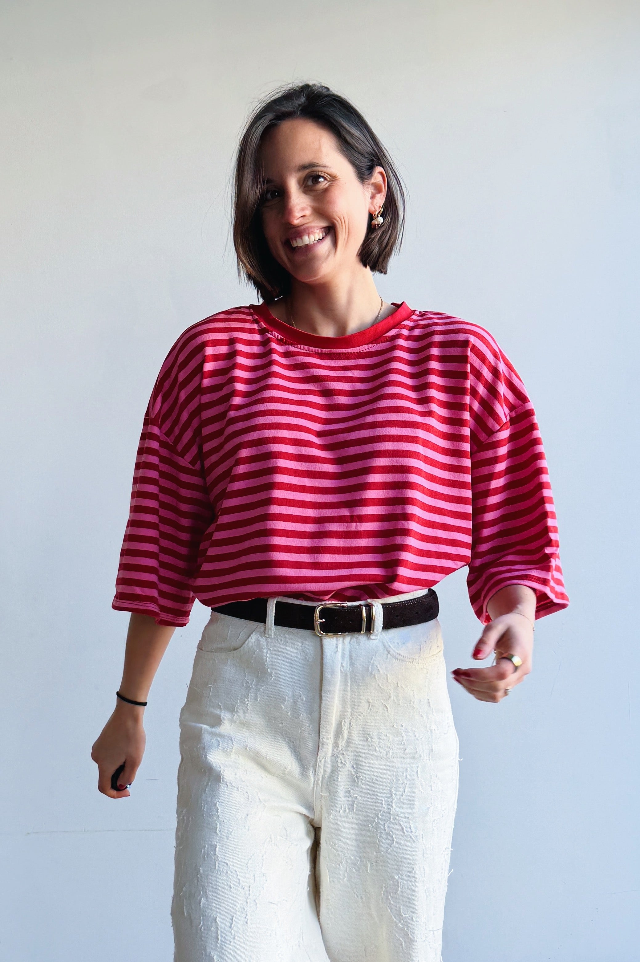 Liva t-shirt rood/roze