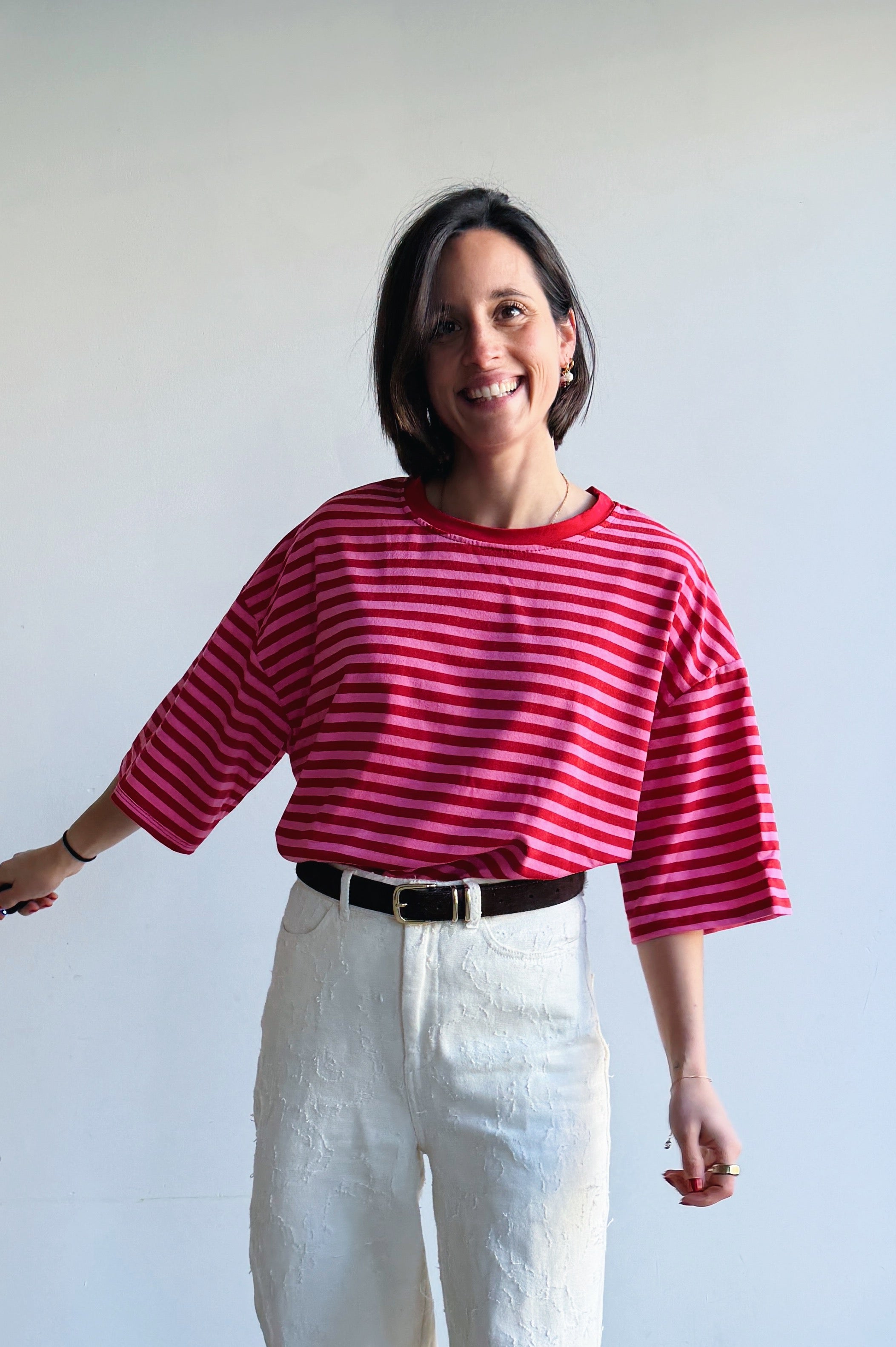 Liva t-shirt rood/roze