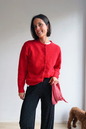 Melly gilet + sjaaltje rood