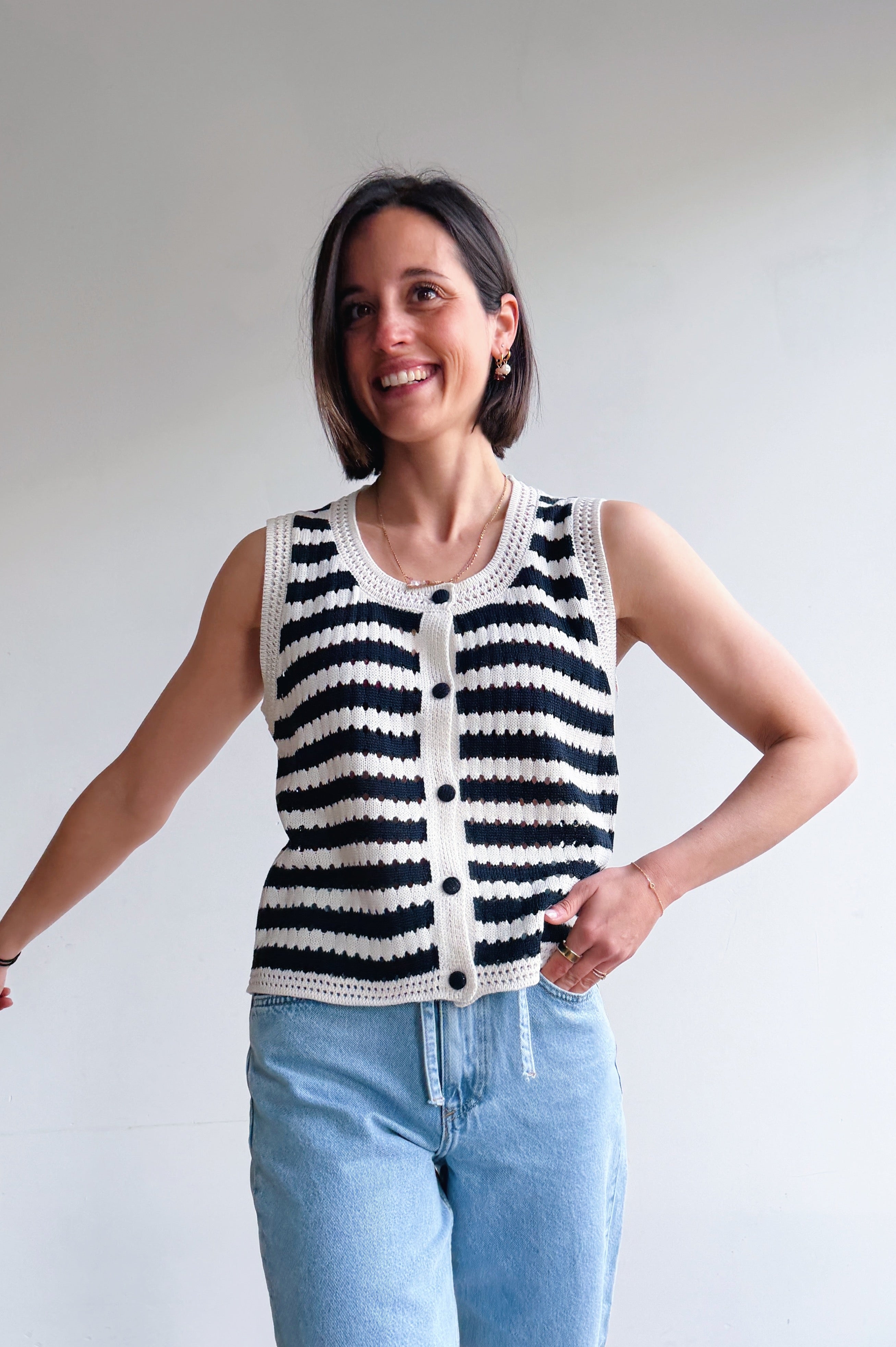 Delphine top marine