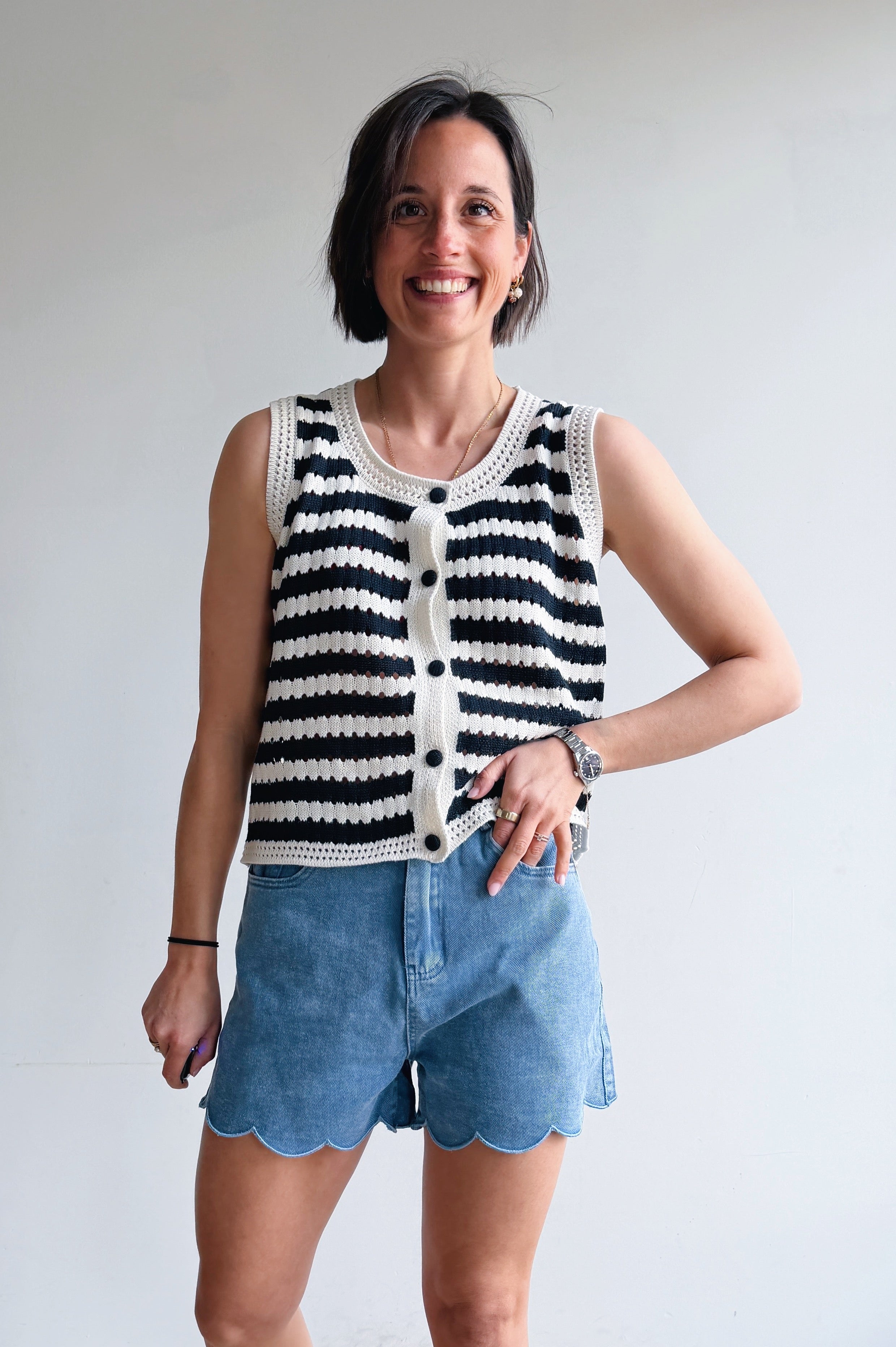 Delphine top marine
