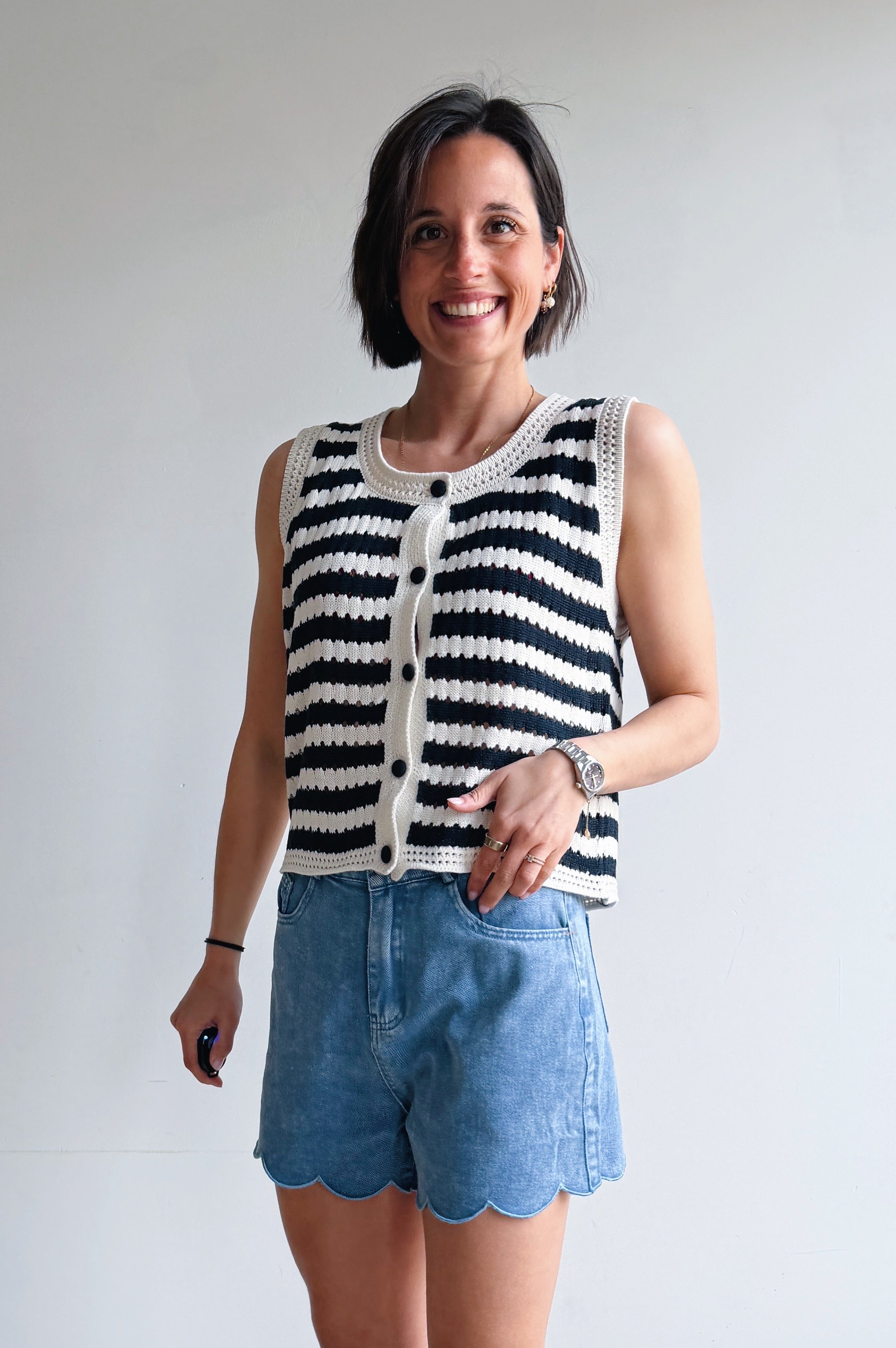Delphine top marine