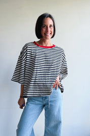 Lieva t-shirt marine rood