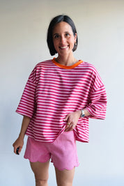 Lieva t-shirt roze oranje