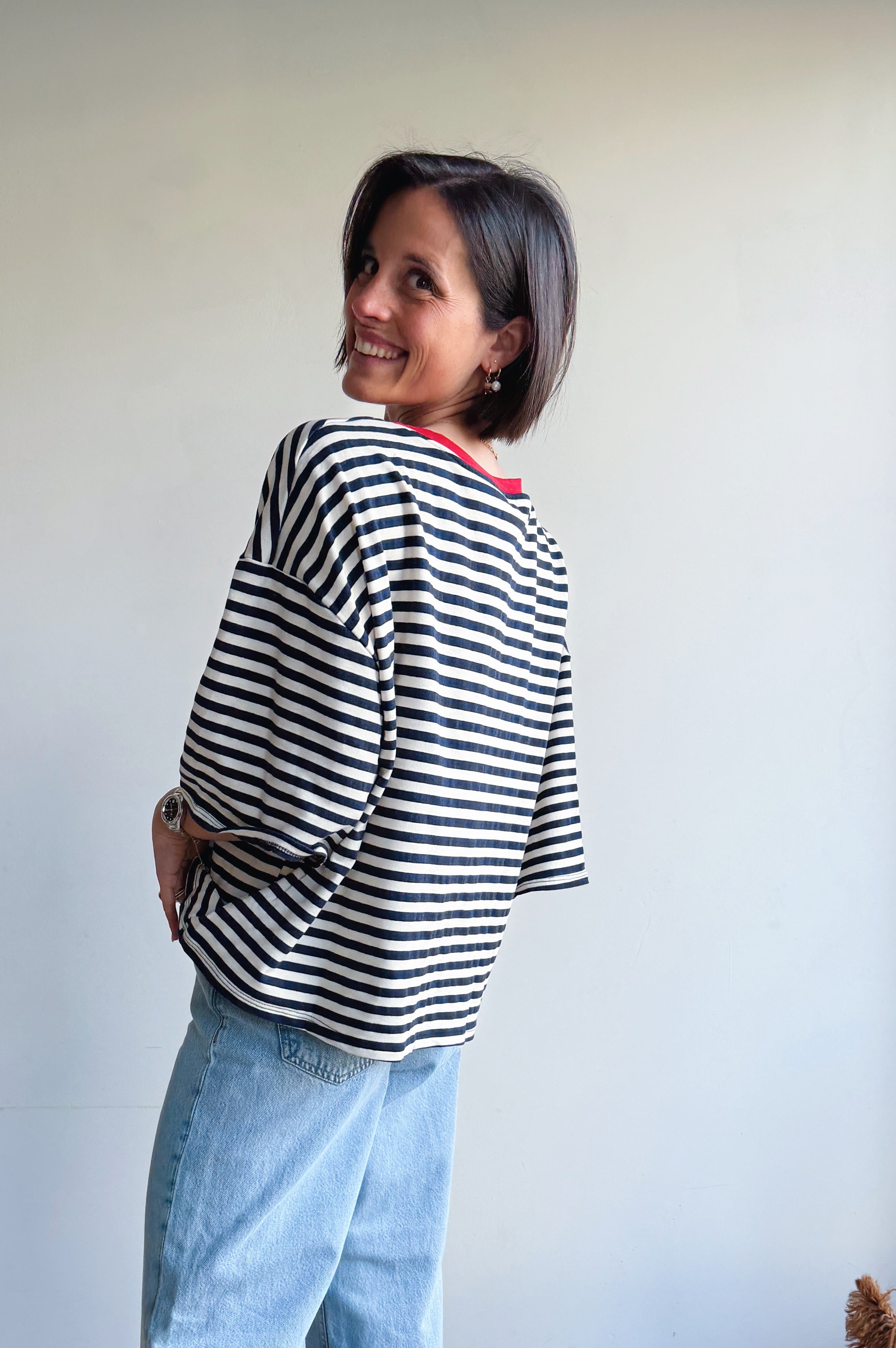 Lieva t-shirt marine rood