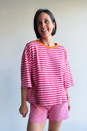 Lieva t-shirt roze oranje