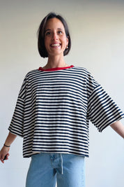 Lieva t-shirt marine rood
