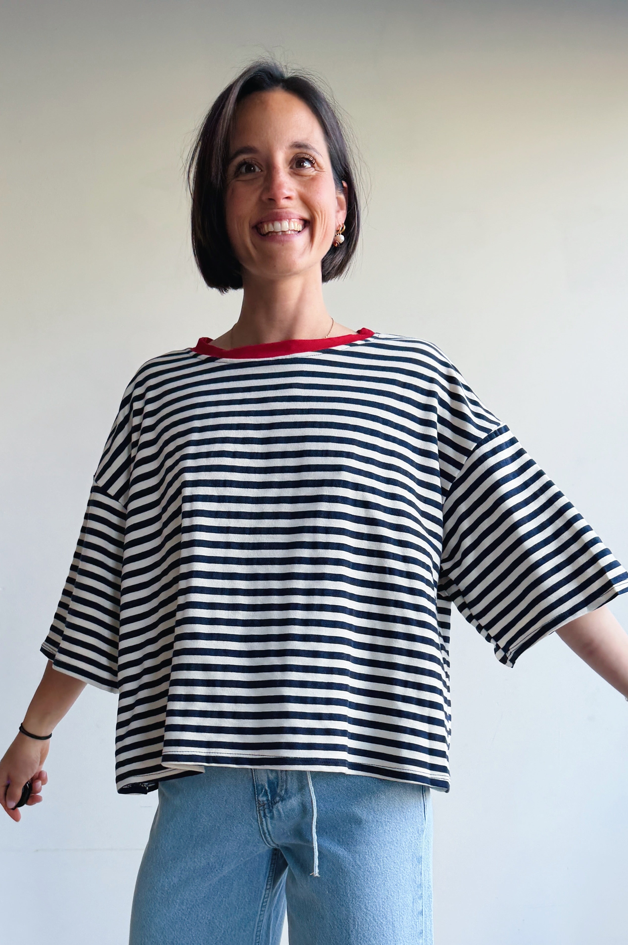 Lieva t-shirt marine rood