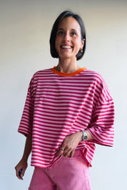 Lieva t-shirt roze oranje