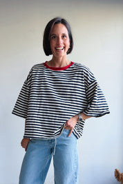 Lieva t-shirt marine rood