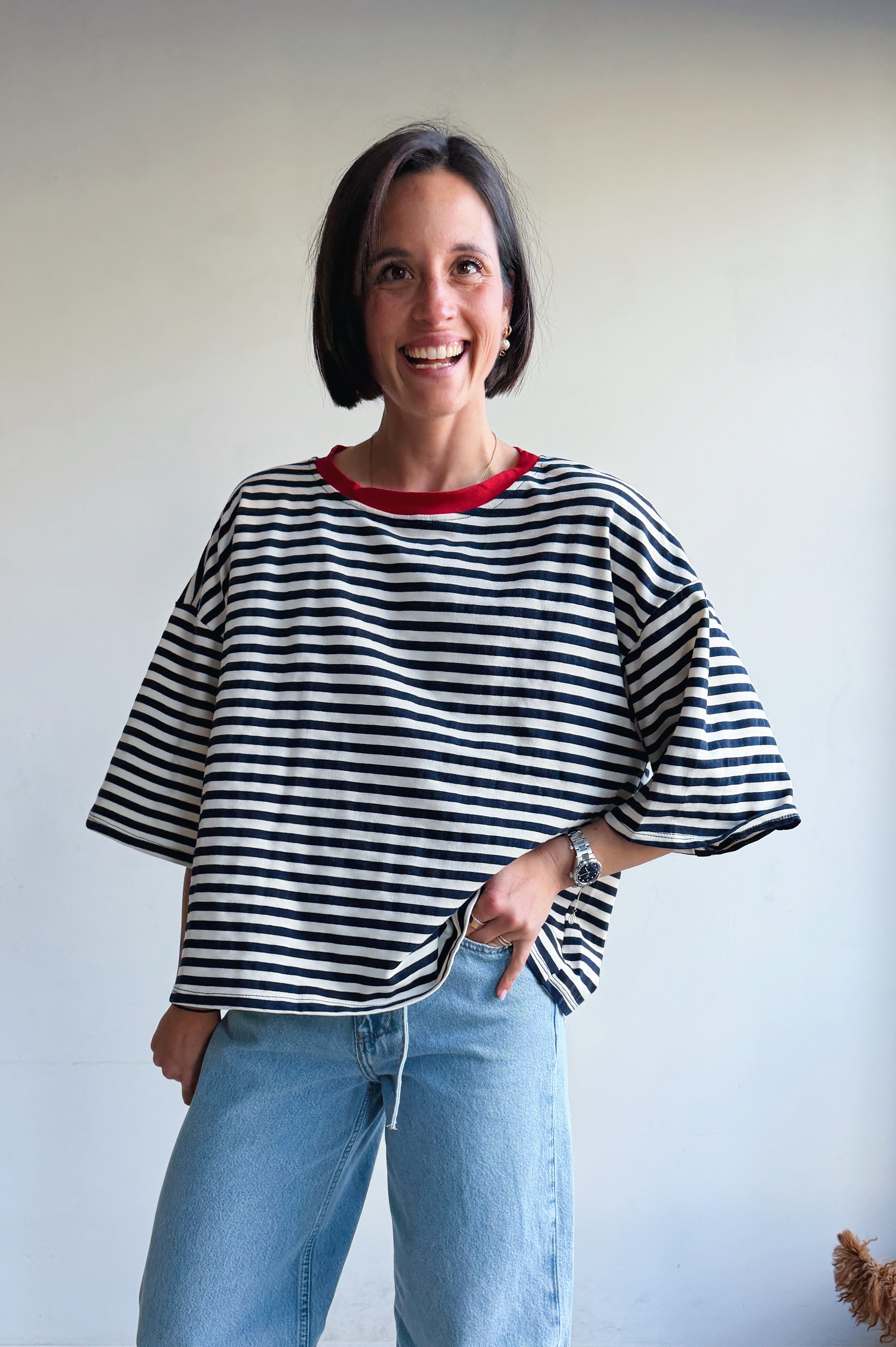 Lieva t-shirt marine rood